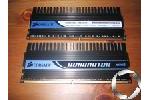 OCZ PC2-8800 Gold and Corsair PC2-8888 Dominator