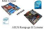 MSI Eclipse und ASUS Rampage II Extreme Intel X58 Mainboard