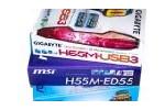 Asus P7H55D-M EVO Gigabyte H55M-USB3 and MSI H55M-ED55