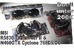 MSI N460GTX Cyclone 768D5OC vs MSI R5830 Twin Frozr II