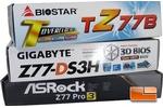 ASRock Z77 Pro3 BIOSTAR TZ77B and Gigabyte Z77-DS3H