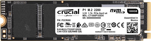 Crucial P1 NVMe SSD