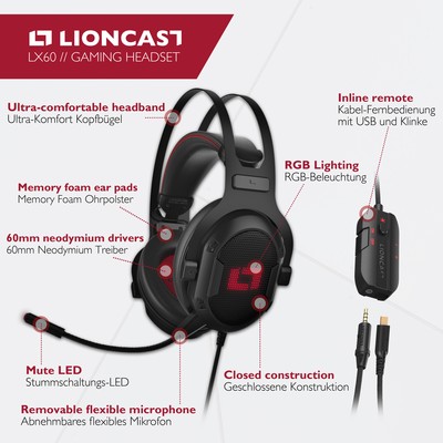 Lioncast LX60 Gaming Headset