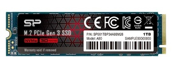 Silicon Power P34A80 PCIe Gen3x4 M2 NVMe 1TB SSD