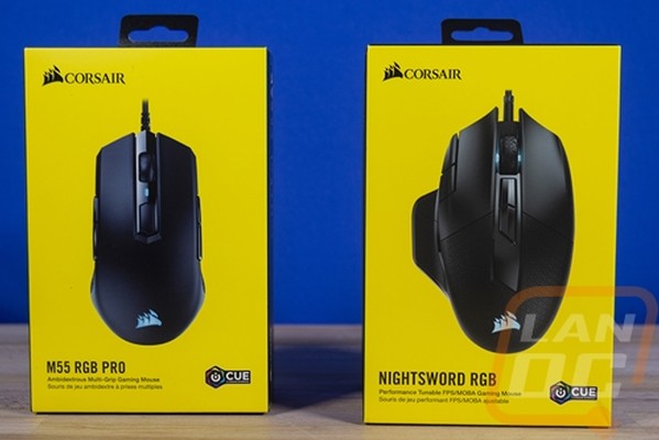 Corsair M55 RGB Pro and Corsair Nightsword RGB