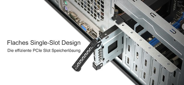 Icy Dock ToughArmor MB839SP-B PCIe Slot Einbaurahmen