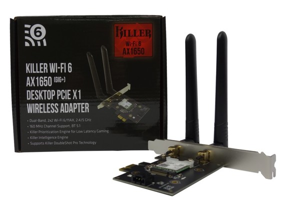 Killer AX1650 WiFi 6 PCIe Karte