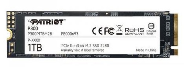 Patriot P300 M2 PCIe Gen 3 x4 1TB SSD
