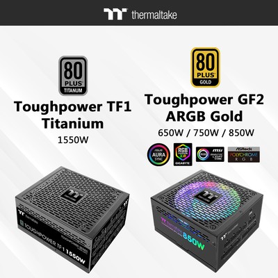Thermaltake Toughpower TF1 Titanium and Toughpower GF2 Argb Gold PSU