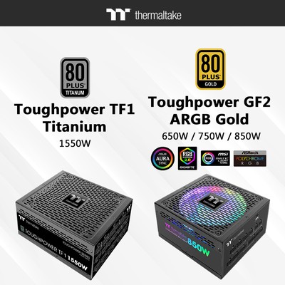 Thermaltake Toughpower TF1 Titanium and Toughpower GF2 Argb Gold PSU