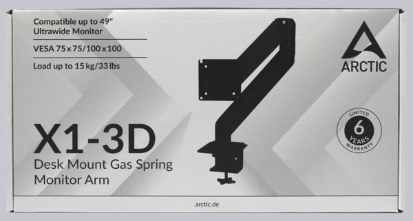 Arctic X1-3D Gasfeder Monitorarm