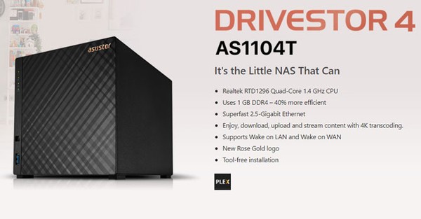 Asustor AS1104T Drivestor 4 NAS