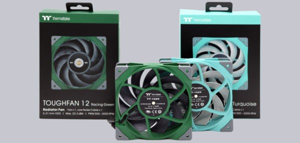 Thermaltake ToughFan 12 Racing Green and ToughFan 12 Turquoise