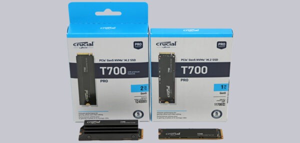 Crucial T700 2TB und 1TB M2 PCIe 50 SSD