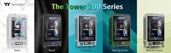 Thermaltake The Tower 200 Mini Turquoise Racing Green Matcha Green