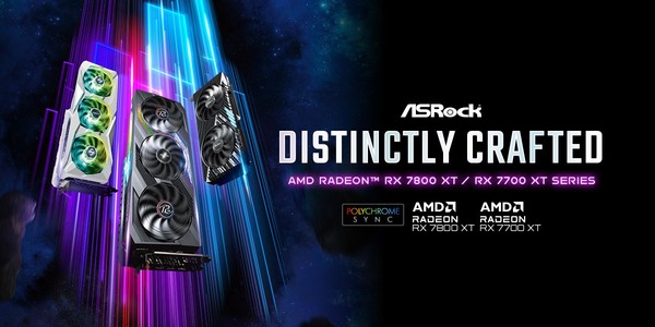 ASRock AMD Radeon RX 7800 XT and Radeon RX 7700 XT Graphics Cards