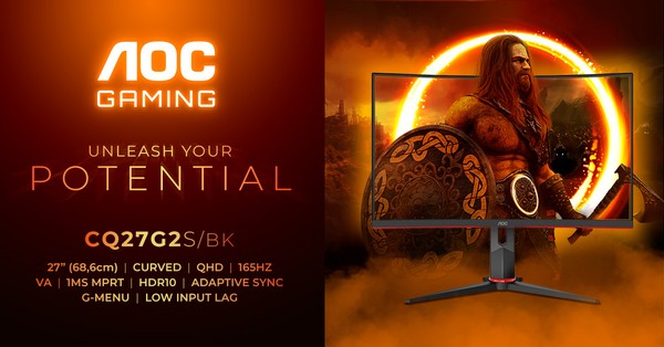 AOC CQ27G2SBK Gaming Monitor