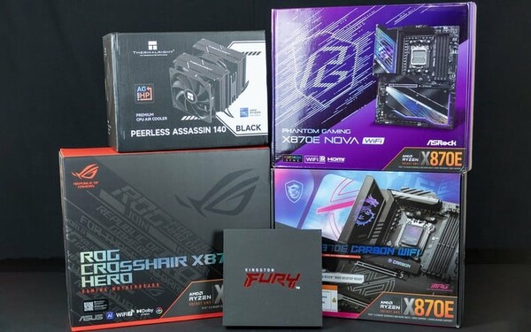 ASRock PG X870E Nova WiFi MSI MPG X870E Carbon WiFi Asus ROG Crosshair X870E Hero