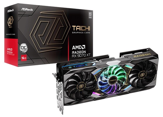 ASRock AMD Radeon RX 9070 XT Taichi 16GB OC Graphics Card