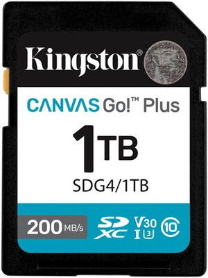 Kingston Canvas Go Plus SDG4 1TB Sdxc Memory Card