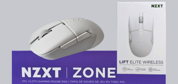 NZXT Lift Elite Wireless Maus und NZXT Zone XXL Mauspad