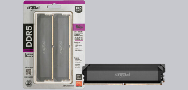 Crucial Pro Overclocking 64GB DDR5-6400 RAM