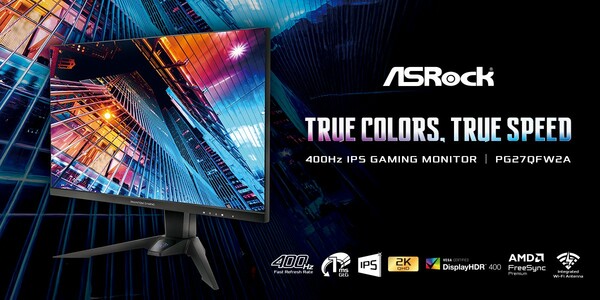 ASRock PG27QFW2A 400Hz IPS Gaming Monitor