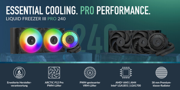 Arctic Liquid Freezer III Pro 240 und LF III Pro 240 A-RGB