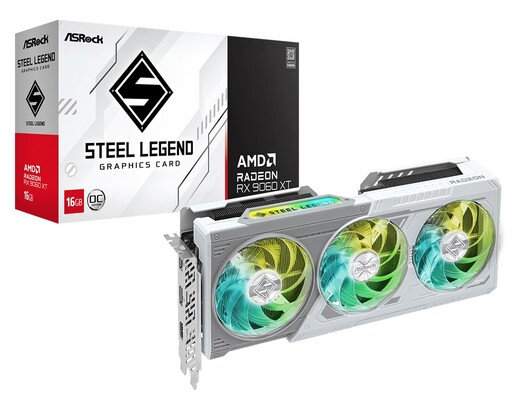 ASRock RX 9060 XT Steel Legend 8GB16GB OC Graphics Card