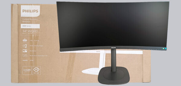 Philips 34B2U3600C Monitor mit USB-Hub und KVM Switch