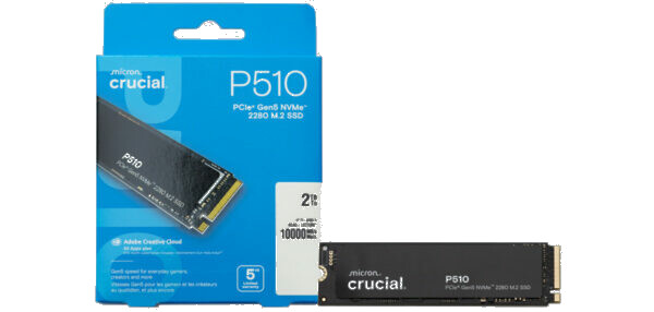Crucial P510 2TB M2 PCIe 50 NVMe SSD