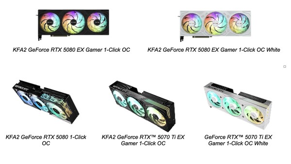 KFA2 GeForce RTX 5070 und RTX 5080
