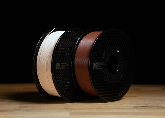 Prusa 3D printing filaments in Noctua colours