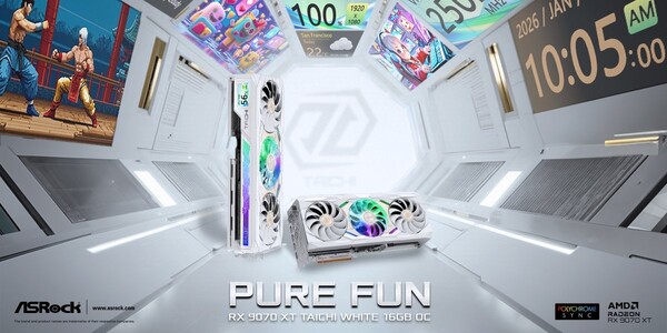 ASRock RX 9070 XT Taichi White 16GB OC Graphics Card