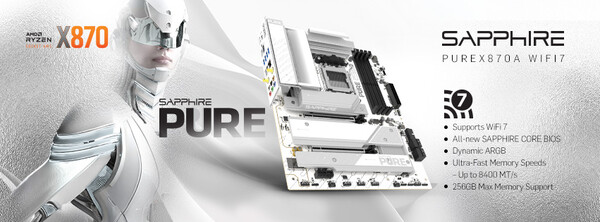 Sapphire Pure X870A WiFi7 Mainboard